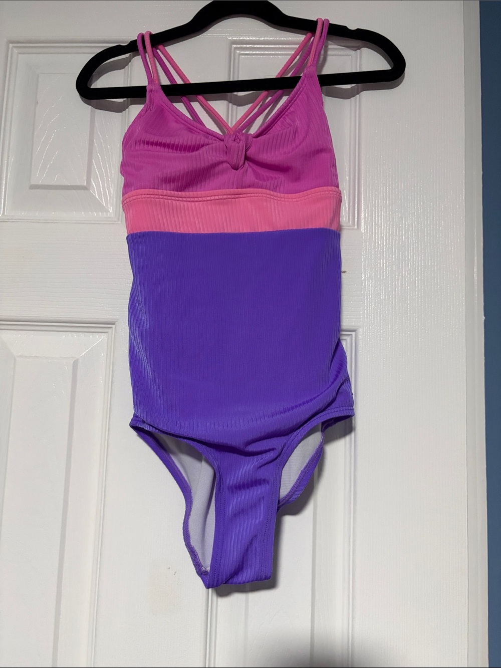Justice Girls Pink & Purple Colorblock One-Piece Swimsuit